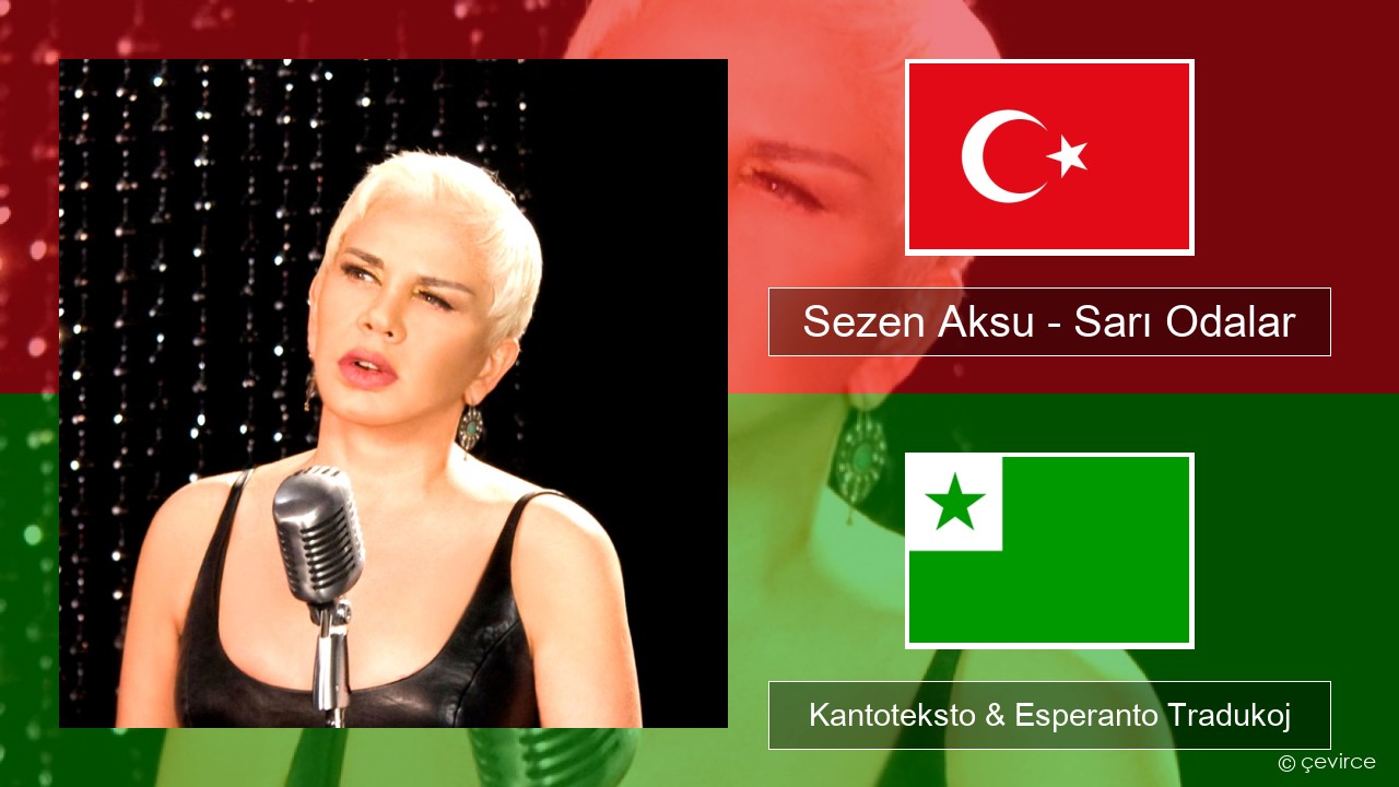 Sezen Aksu – Sarı Odalar Turka Kantoteksto & Esperanto Tradukoj