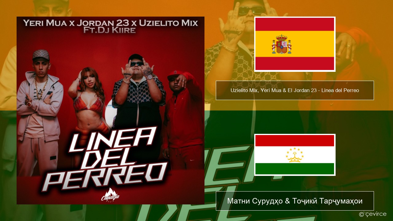 Uzielito Mix, Yeri Mua & El Jordan 23 – Linea del Perreo (feat. Dj Kiire) Испанӣ Матни Сурудҳо & Тоҷикӣ Тарҷумаҳои