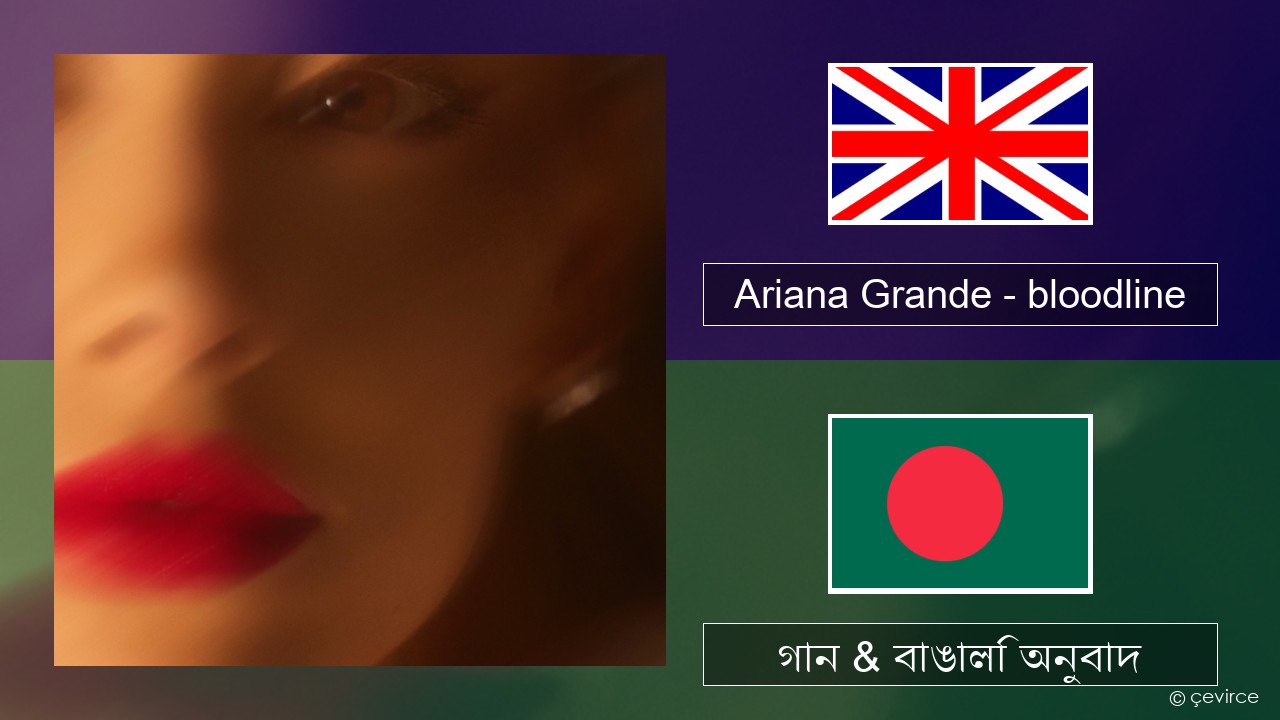 Ariana Grande – bloodline ইংরেজি গান & বাঙালি অনুবাদ