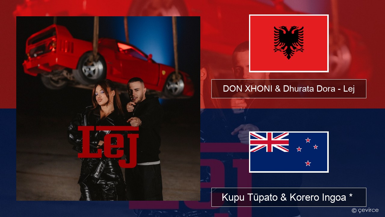 DON XHONI & Dhurata Dora – Lej Ingarihi Kupu Tūpato & Korero Ingoa *