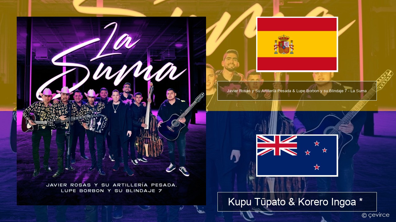 Javier Rosas y Su Artillería Pesada & Lupe Borbon y su Blindaje 7 – La Suma Ingoa *  Kupu Tūpato & Korero Ingoa *