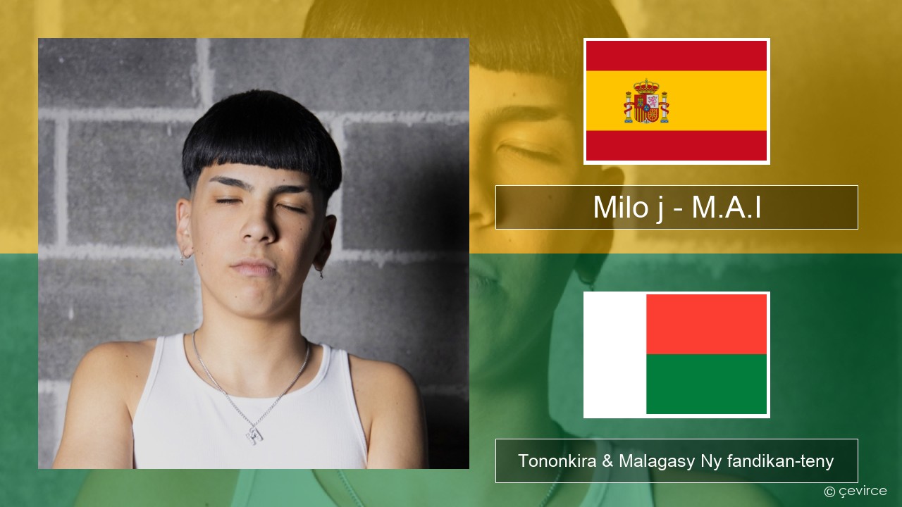 Milo j – M.A.I Espaniola Tononkira & Malagasy Ny fandikan-teny