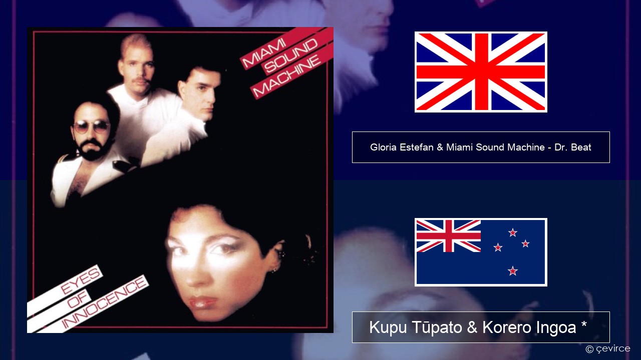 Gloria Estefan & Miami Sound Machine – Dr. Beat Ingoa *  Kupu Tūpato & Korero Ingoa *