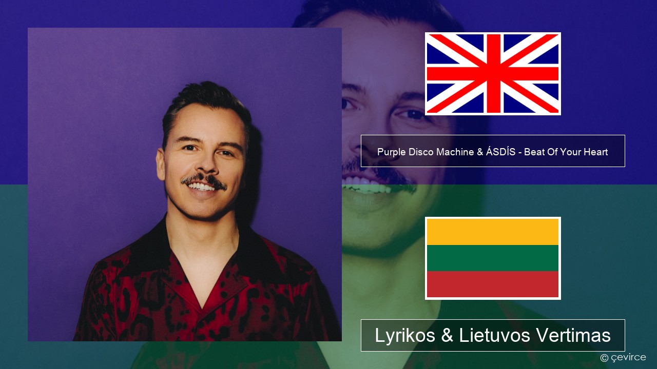 Purple Disco Machine & ÁSDÍS – Beat Of Your Heart Anglų Lyrikos & Lietuvos Vertimas