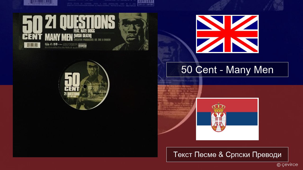 50 Cent – Many Men (Wish Death) Енглески Текст Песме & Српски Преводи