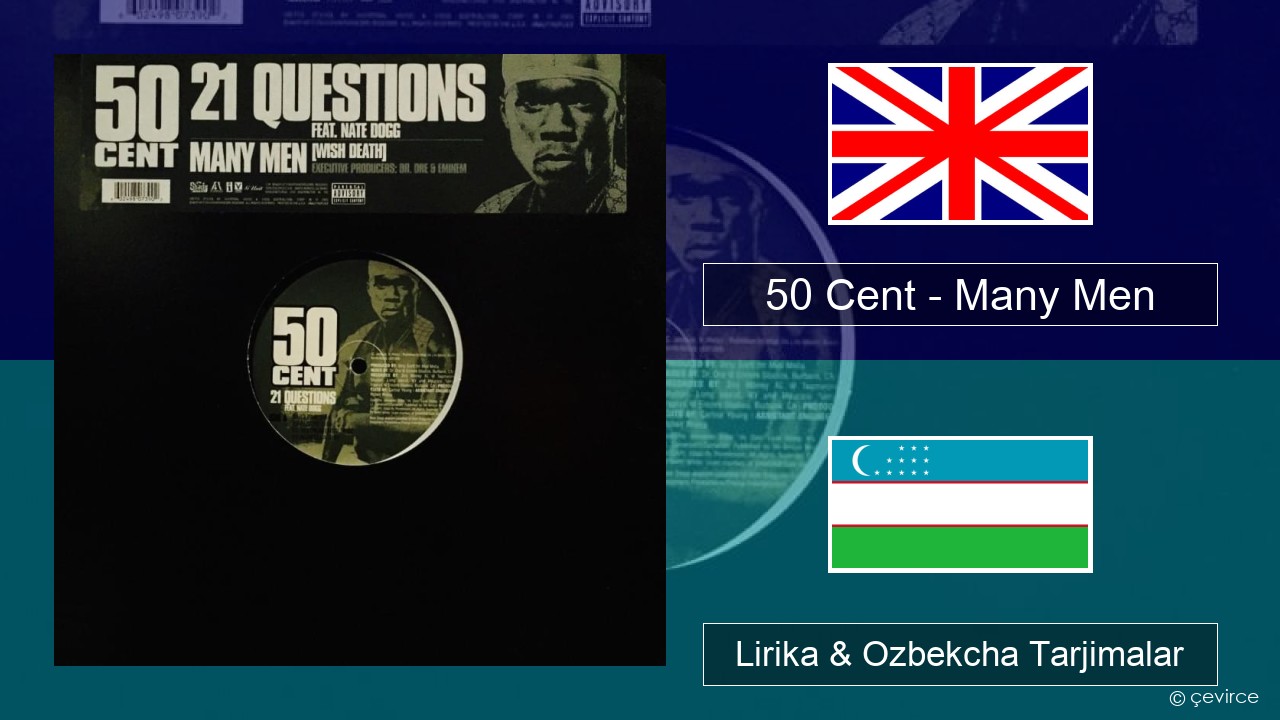 50 Cent – Many Men (Wish Death) Ingliz tili Lirika & Ozbekcha Tarjimalar
