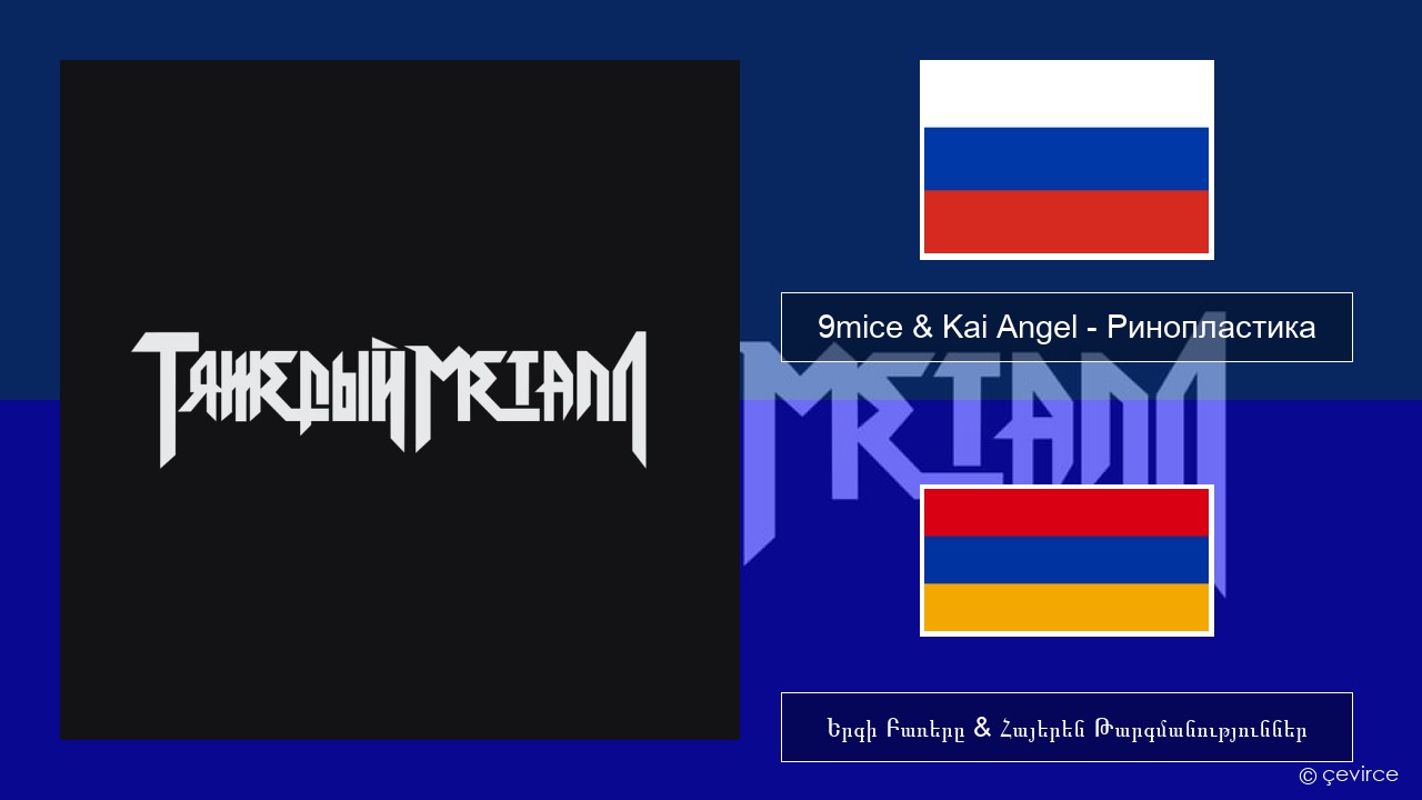 9mice & Kai Angel – Ринопластика (Surgery) Ռուսերեն Երգի Բառերը & Հայերեն Թարգմանություններ