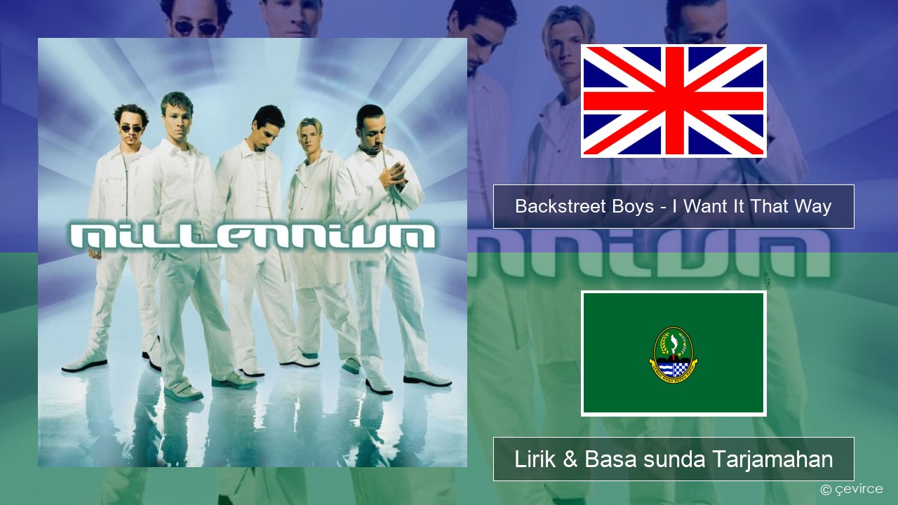 Backstreet Boys – I Want It That Way Basa inggris Lirik & Basa sunda Tarjamahan