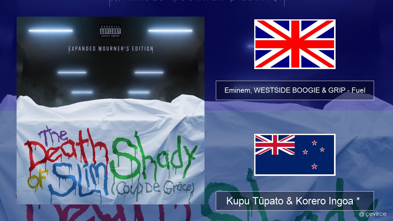 Eminem, WESTSIDE BOOGIE & GRIP – Fuel (Shady Edition) Ingoa *  Kupu Tūpato & Korero Ingoa *