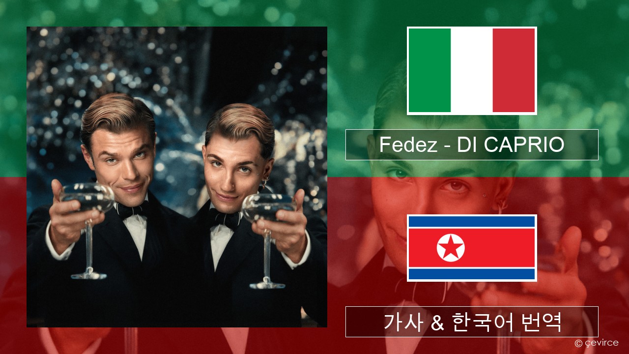 Fedez – DI CAPRIO 이탈리아 가사 & 한국어 번역