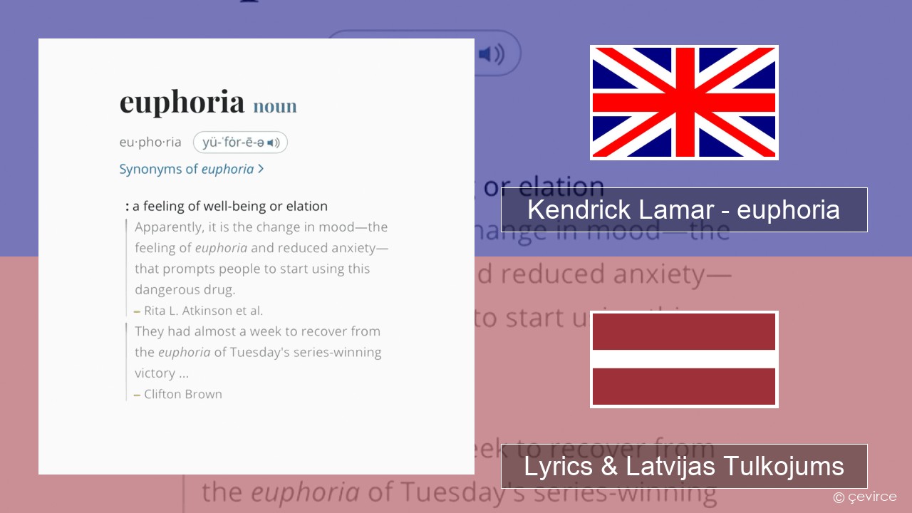 Kendrick Lamar – euphoria Angļu Lyrics & Latvijas Tulkojums