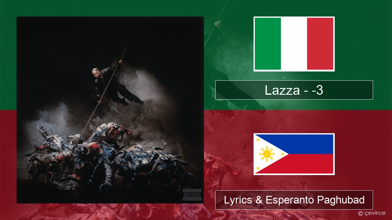 Lazza – -3 (PERDERE IL VOLO) Italya Lyrics & Esperanto Paghubad