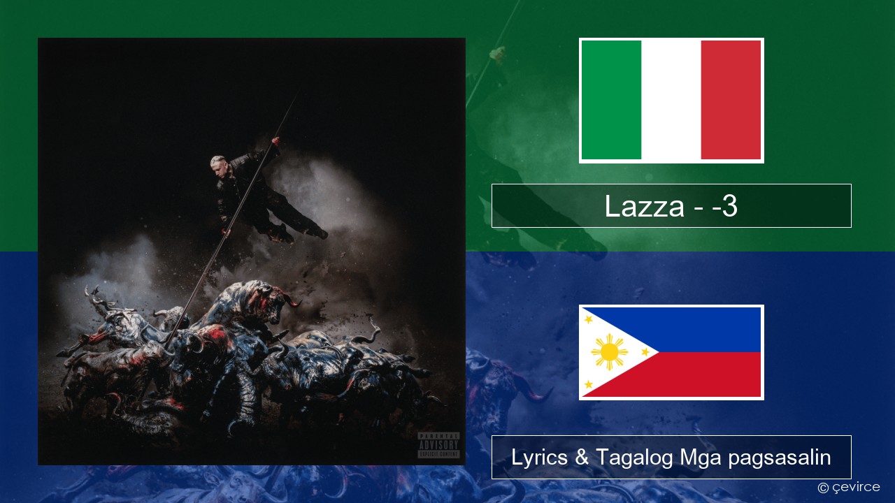 Lazza – -3 (PERDERE IL VOLO) Italyano Lyrics & Tagalog Mga pagsasalin