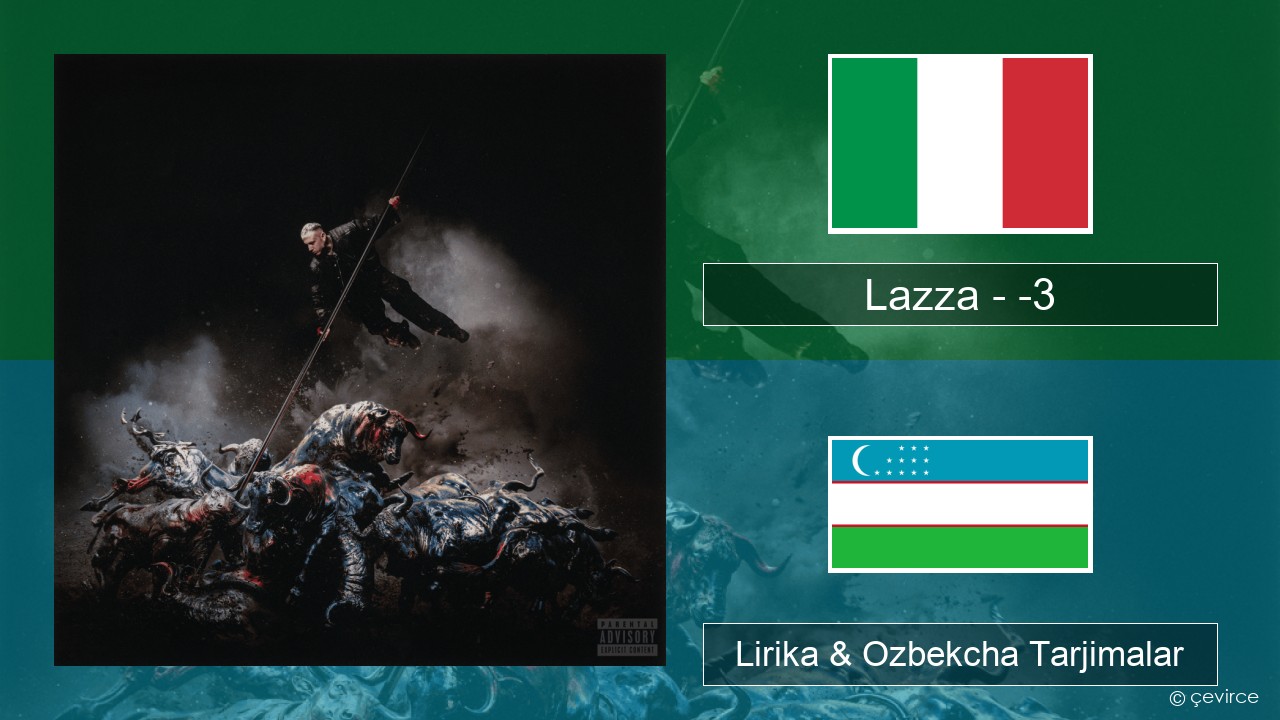 Lazza – -3 (PERDERE IL VOLO) Italiya Lirika & Ozbekcha Tarjimalar
