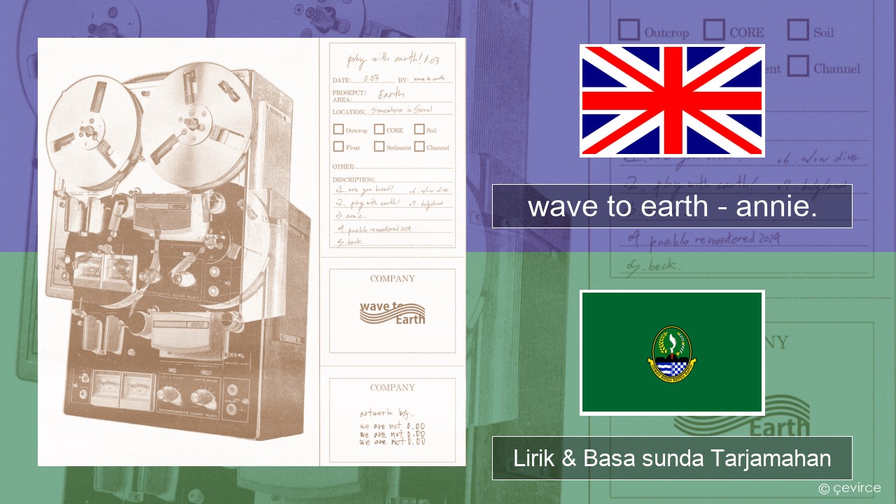 wave to earth – annie. Basa inggris Lirik & Basa sunda Tarjamahan