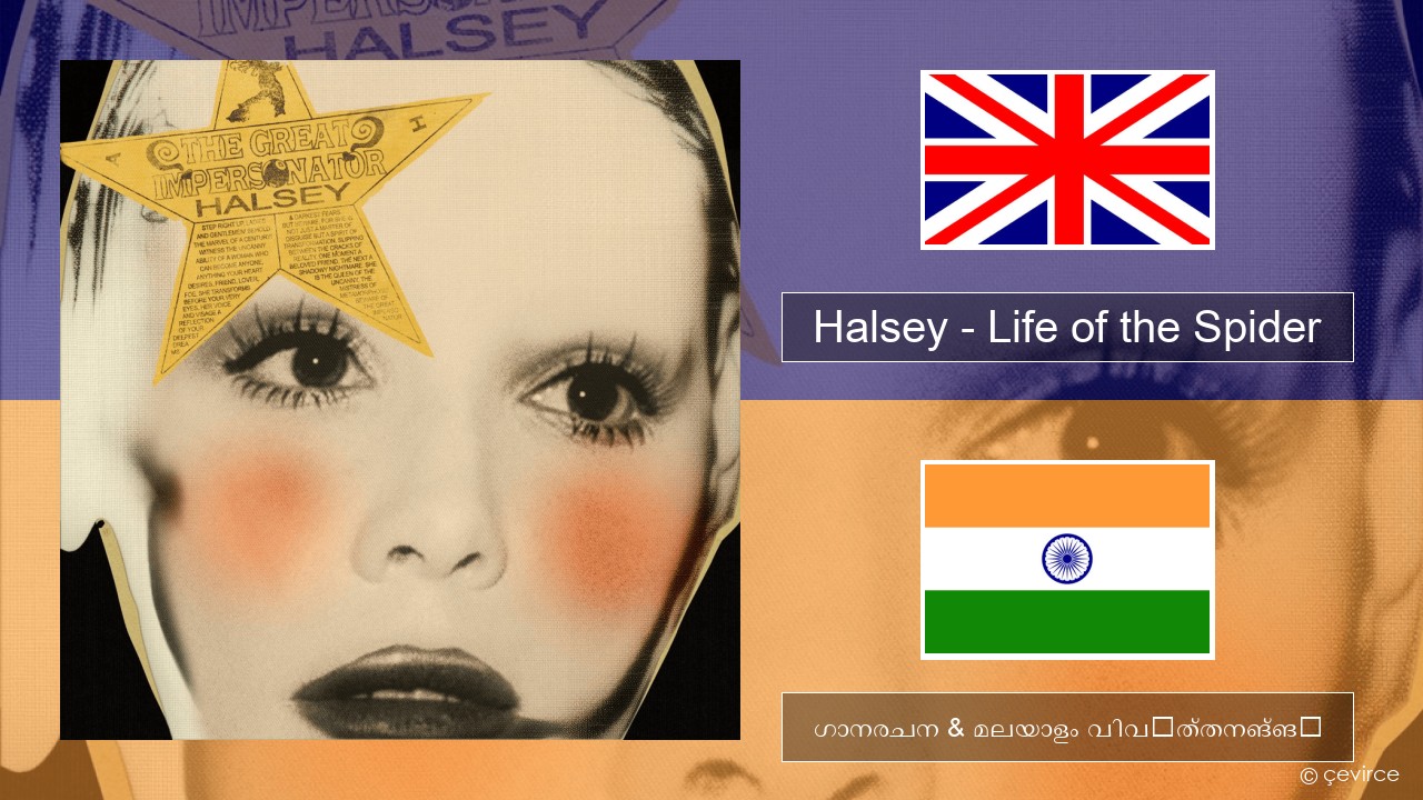 Halsey – Life of the Spider (Draft) ഇംഗ്ലീഷ് ഗാനരചന & മലയാളം വിവർത്തനങ്ങൾ