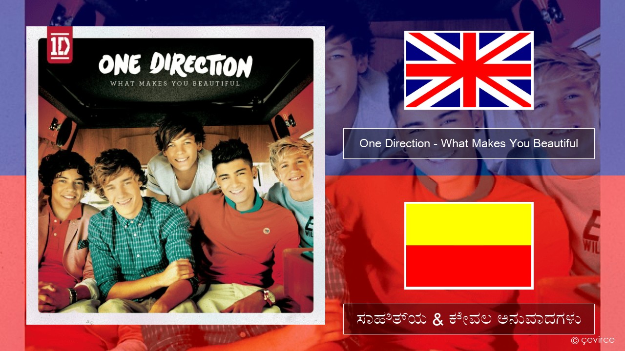 One Direction – What Makes You Beautiful ಇಂಗ್ಲೀಷ್ ಸಾಹಿತ್ಯ & ಕೇವಲ ಅನುವಾದಗಳು
