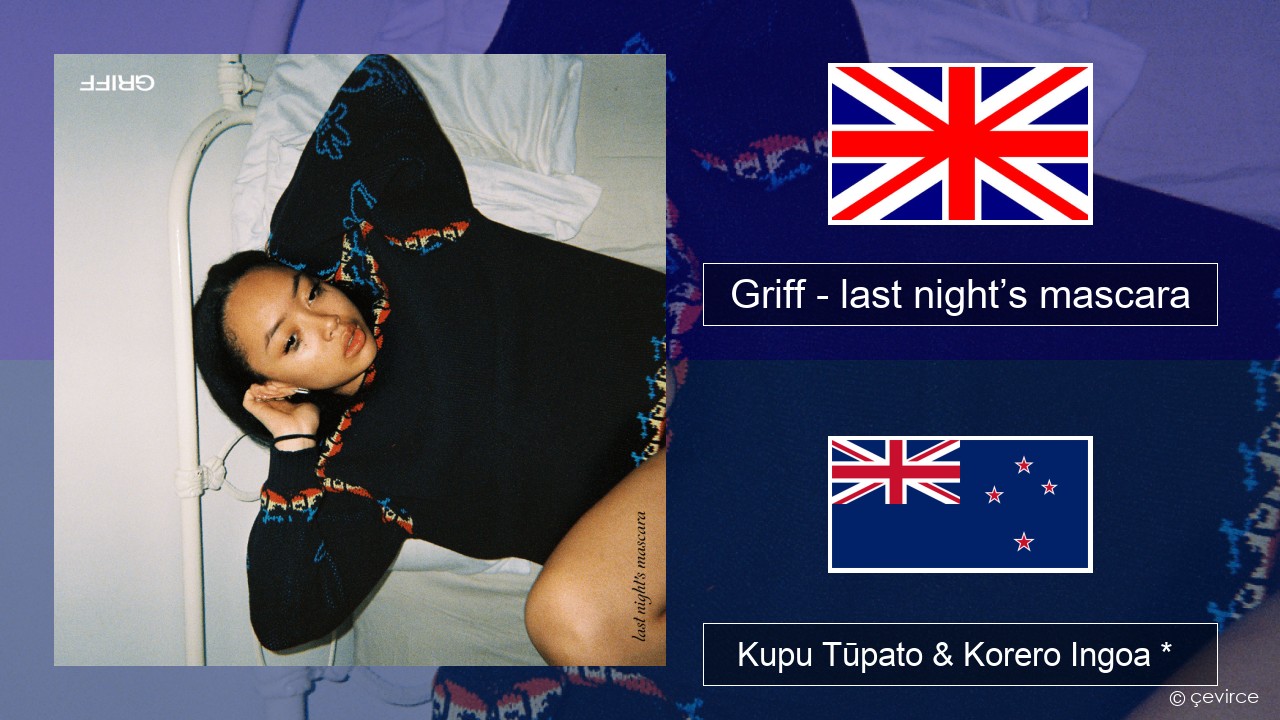 Griff – last night’s mascara Ingoa *  Kupu Tūpato & Korero Ingoa *