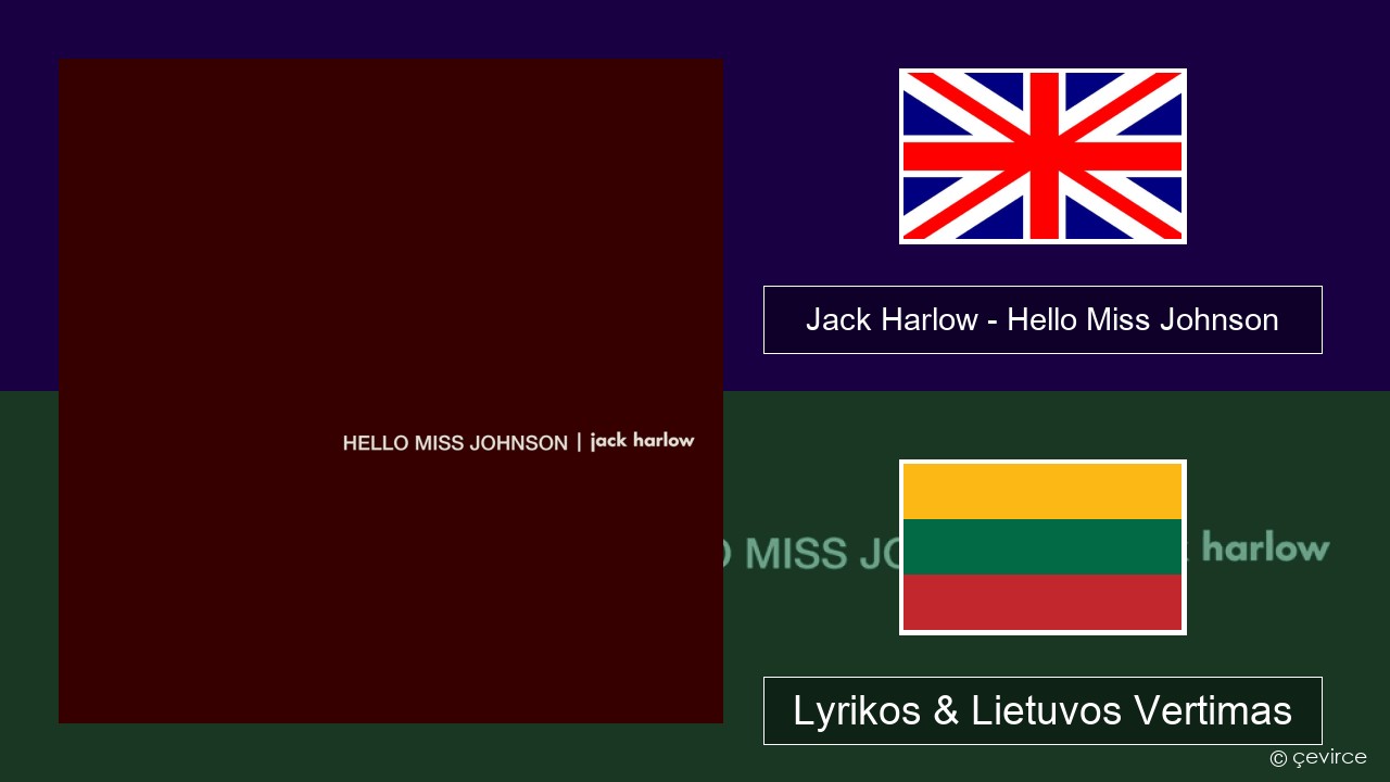 Jack Harlow – Hello Miss Johnson Anglų Lyrikos & Lietuvos Vertimas