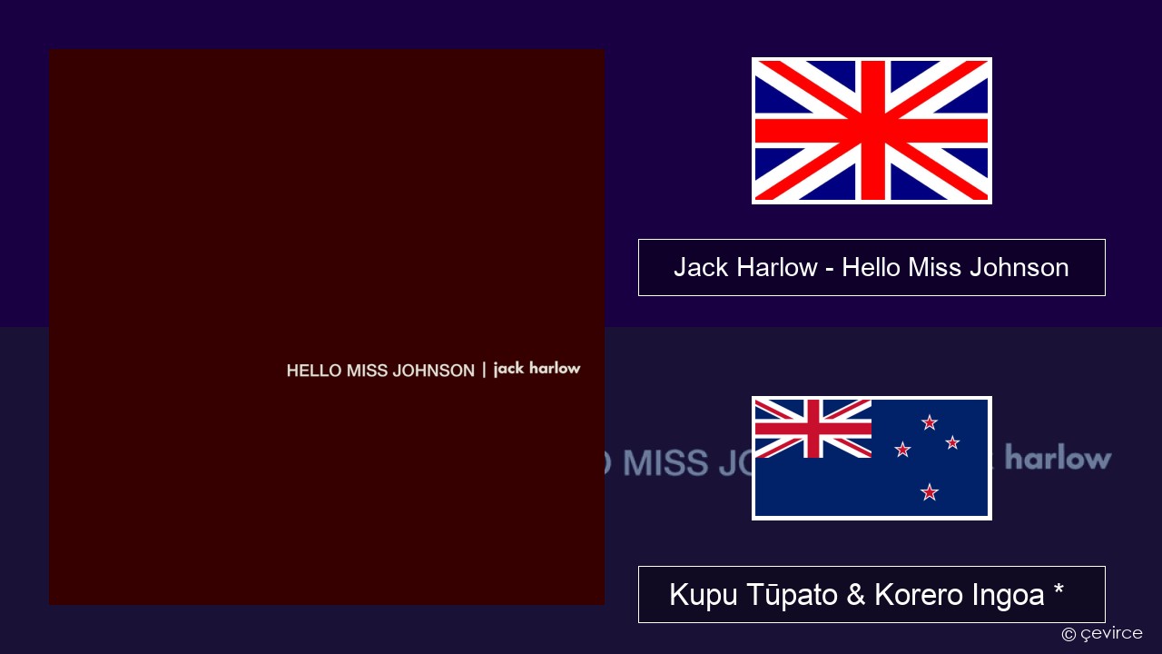 Jack Harlow – Hello Miss Johnson Ingoa *  Kupu Tūpato & Korero Ingoa *