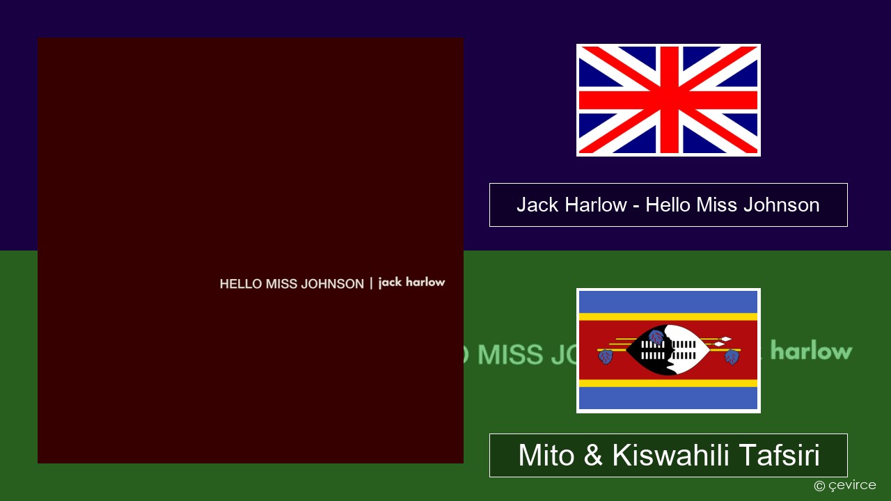 Jack Harlow – Hello Miss Johnson Englishen Mito & Kiswahili Tafsiri