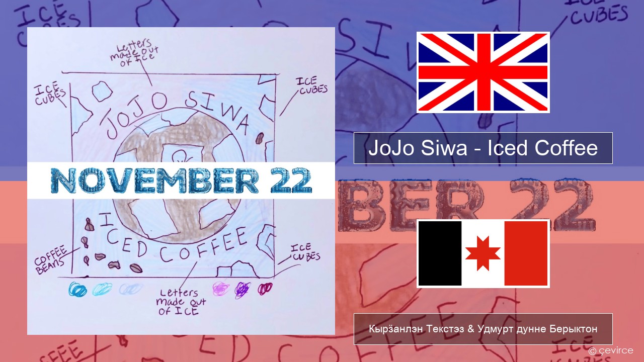 JoJo Siwa – Iced Coffee Англи Кырӟанлэн Текстэз & Удмурт дунне Берыктон