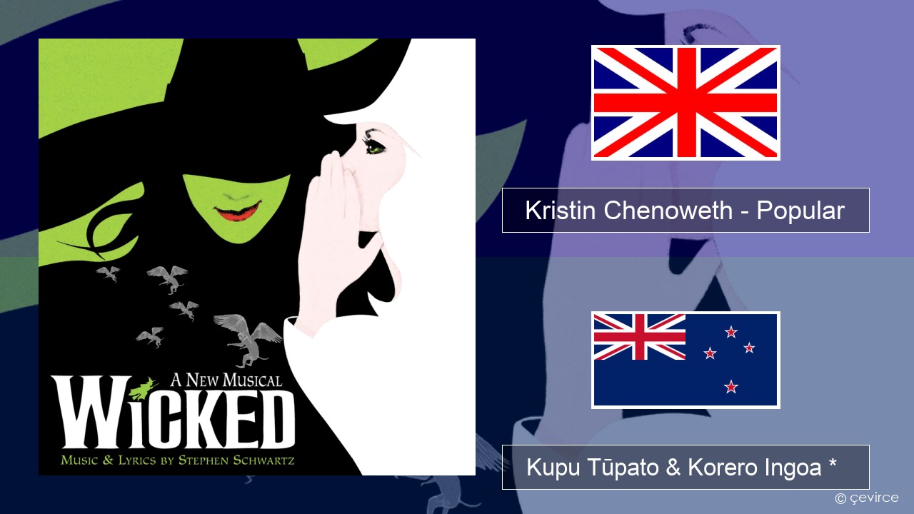 Kristin Chenoweth – Popular Ingoa *  Kupu Tūpato & Korero Ingoa *