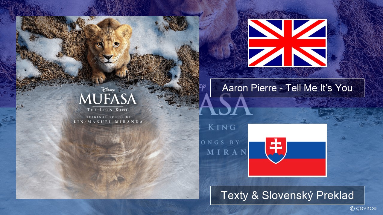 Aaron Pierre – Tell Me It’s You Anglický Texty & Slovenský Preklad