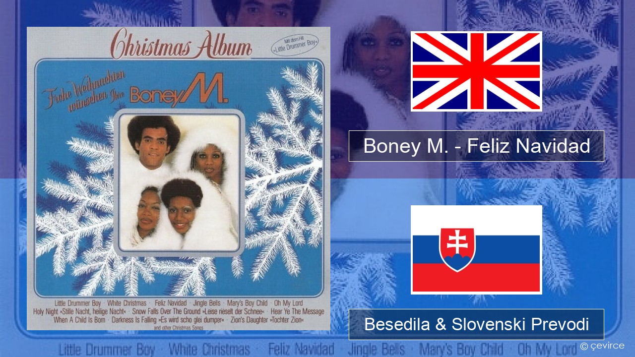 Boney M. – Feliz Navidad Slovenščina Besedila & Slovenski Prevodi