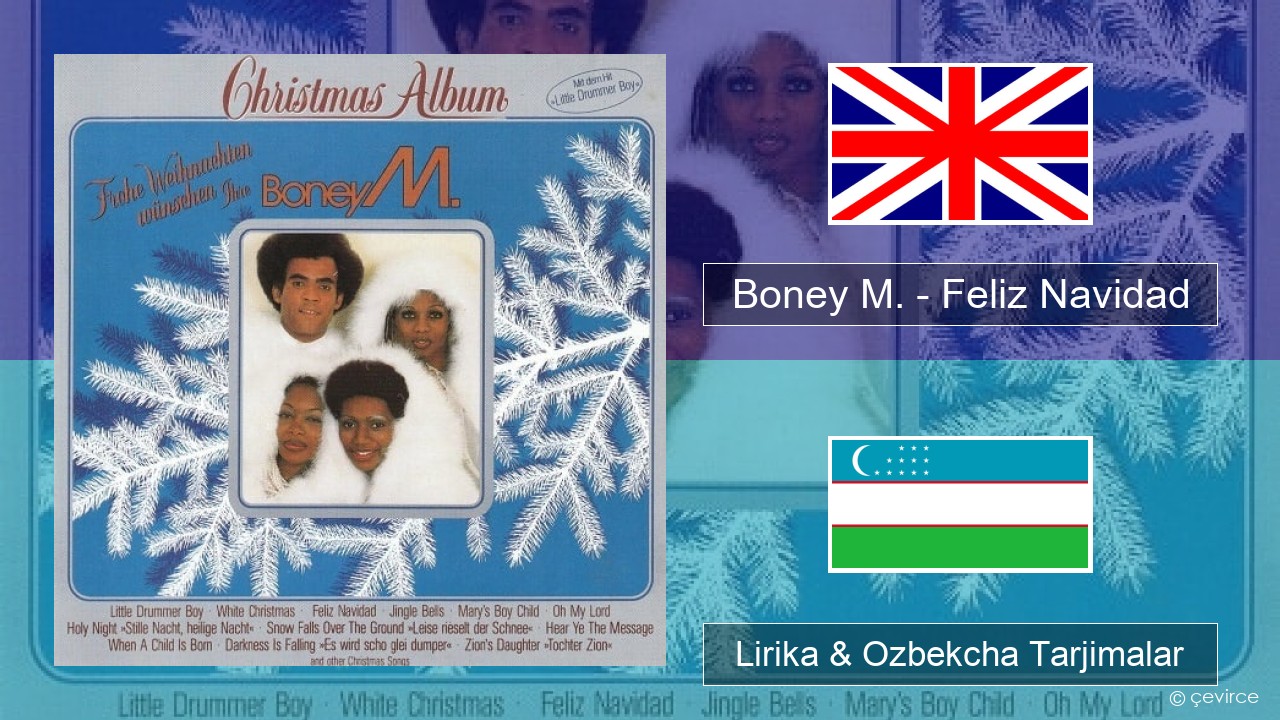 Boney M. – Feliz Navidad Ingliz tili Lirika & Ozbekcha Tarjimalar