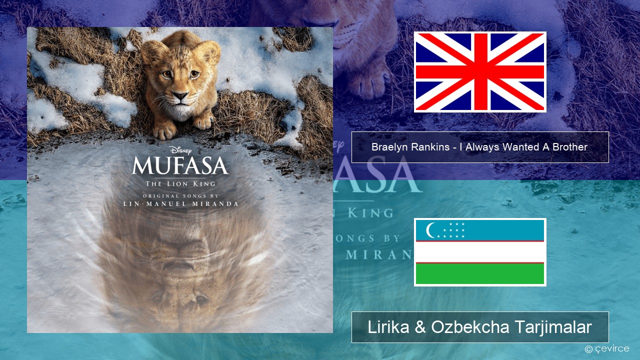 Braelyn Rankins – I Always Wanted A Brother Ingliz tili Lirika & Ozbekcha Tarjimalar