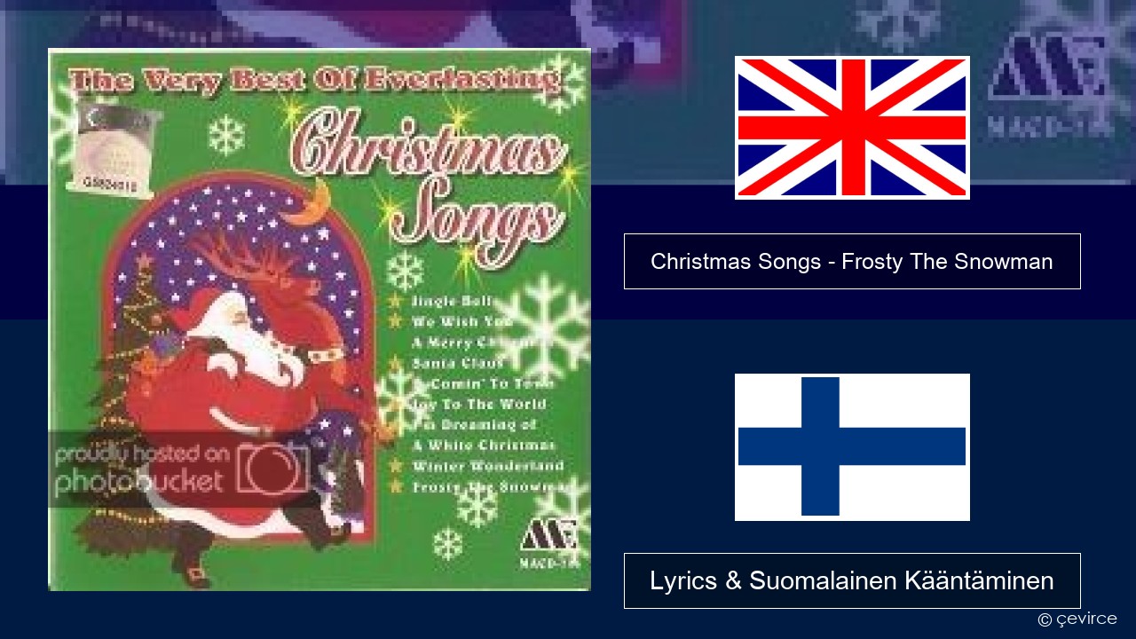 Christmas Songs – Frosty The Snowman Englanti Lyrics & Suomalainen Kääntäminen