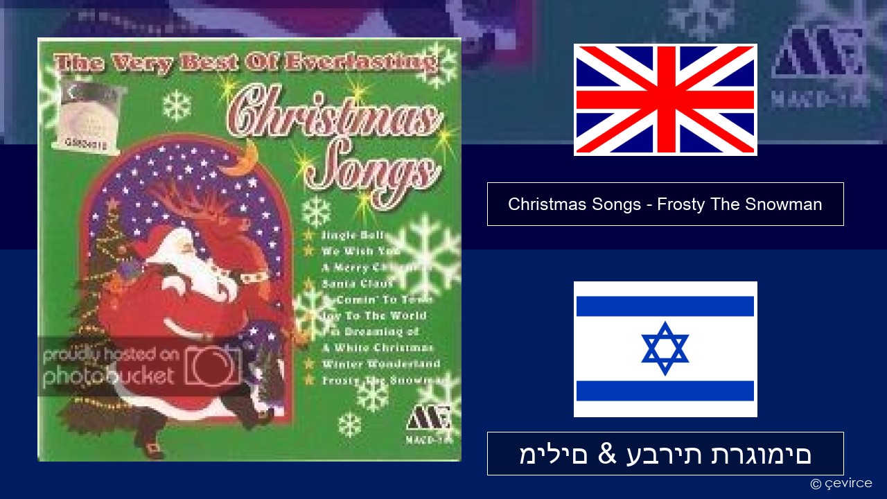 Christmas Songs – Frosty The Snowman אנגלית מילים & עברית תרגומים