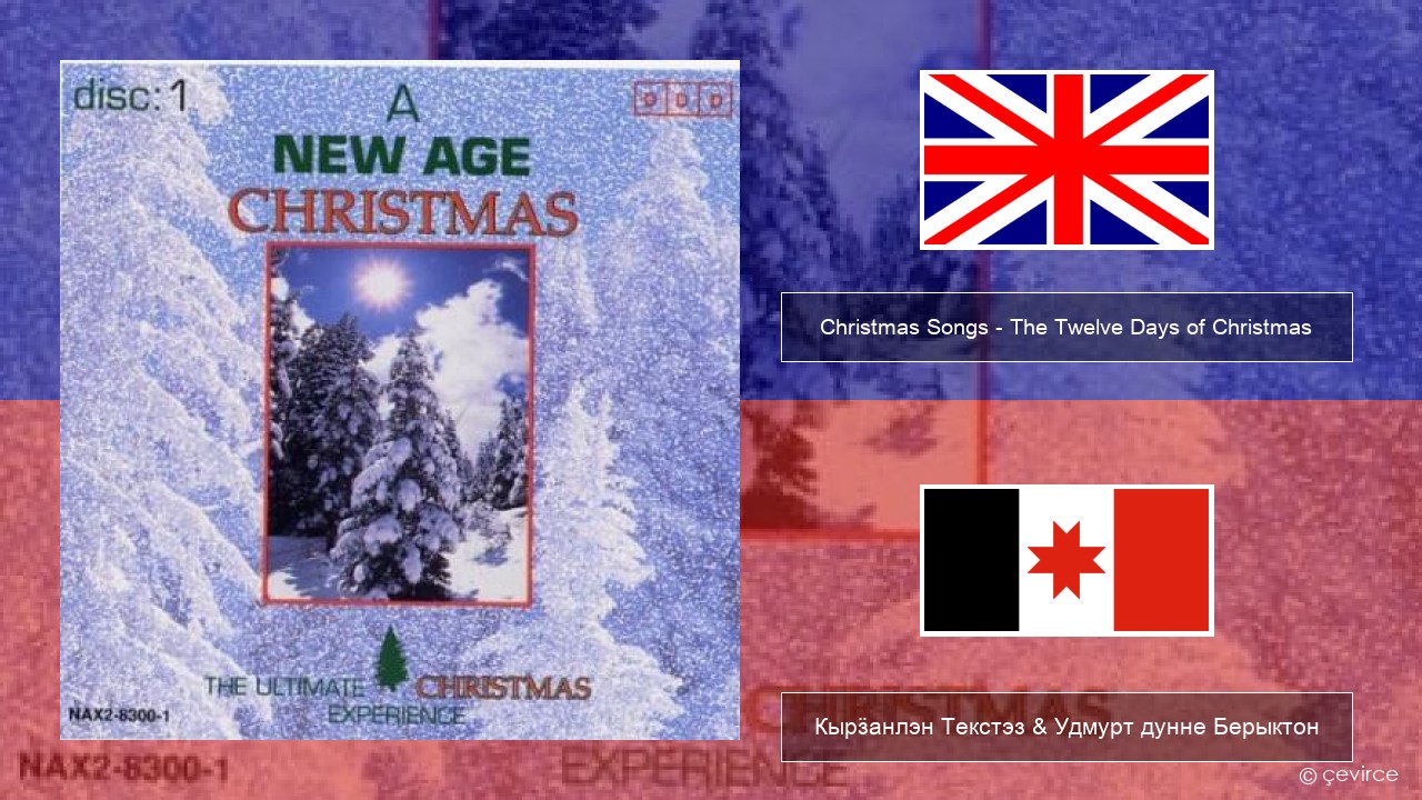 Christmas Songs – The Twelve Days of Christmas Англи Кырӟанлэн Текстэз & Удмурт дунне Берыктон
