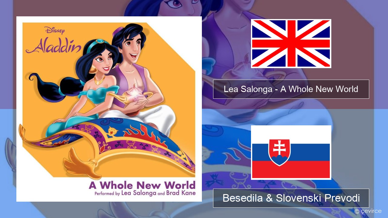 Lea Salonga – A Whole New World Slovenščina Besedila & Slovenski Prevodi