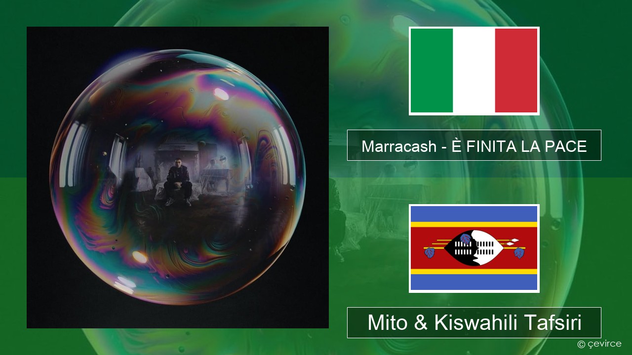 Marracash – È FINITA LA PACE Italia Mito & Kiswahili Tafsiri