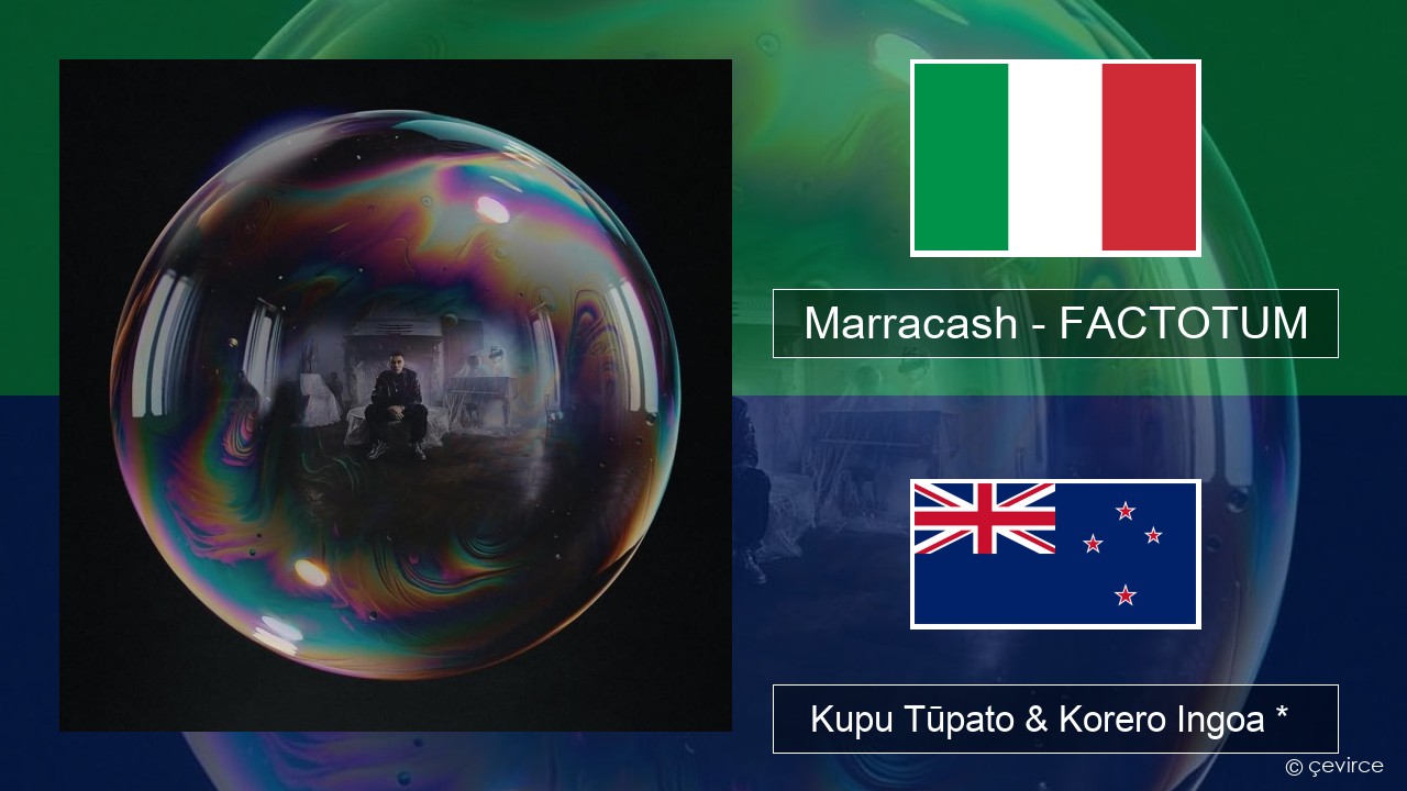 Marracash – FACTOTUM Ingoa *  Kupu Tūpato & Korero Ingoa *