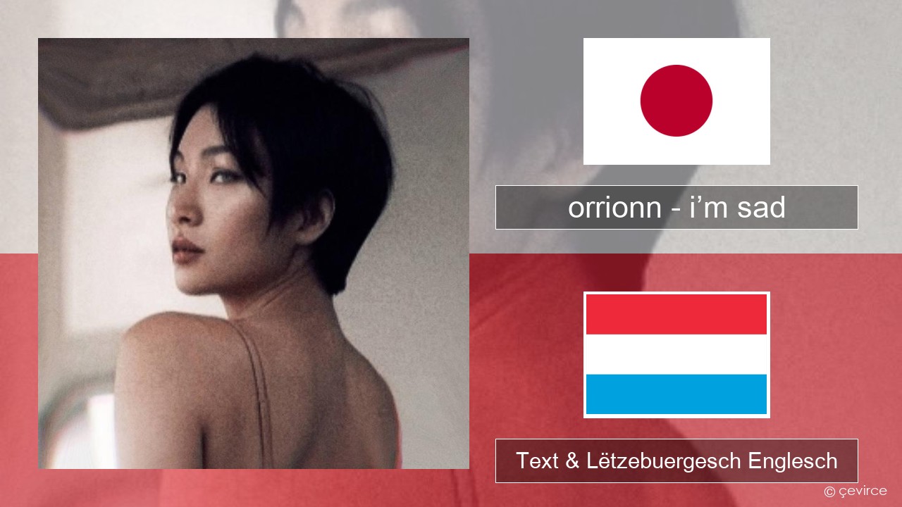 orrionn – i’m sad Japanesch Text & Lëtzebuergesch Englesch