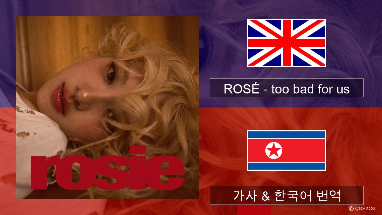 ROSÉ – too bad for us 영어 가사 & 한국어 번역