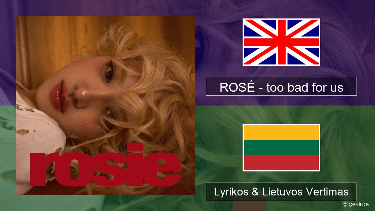 ROSÉ – too bad for us Anglų Lyrikos & Lietuvos Vertimas