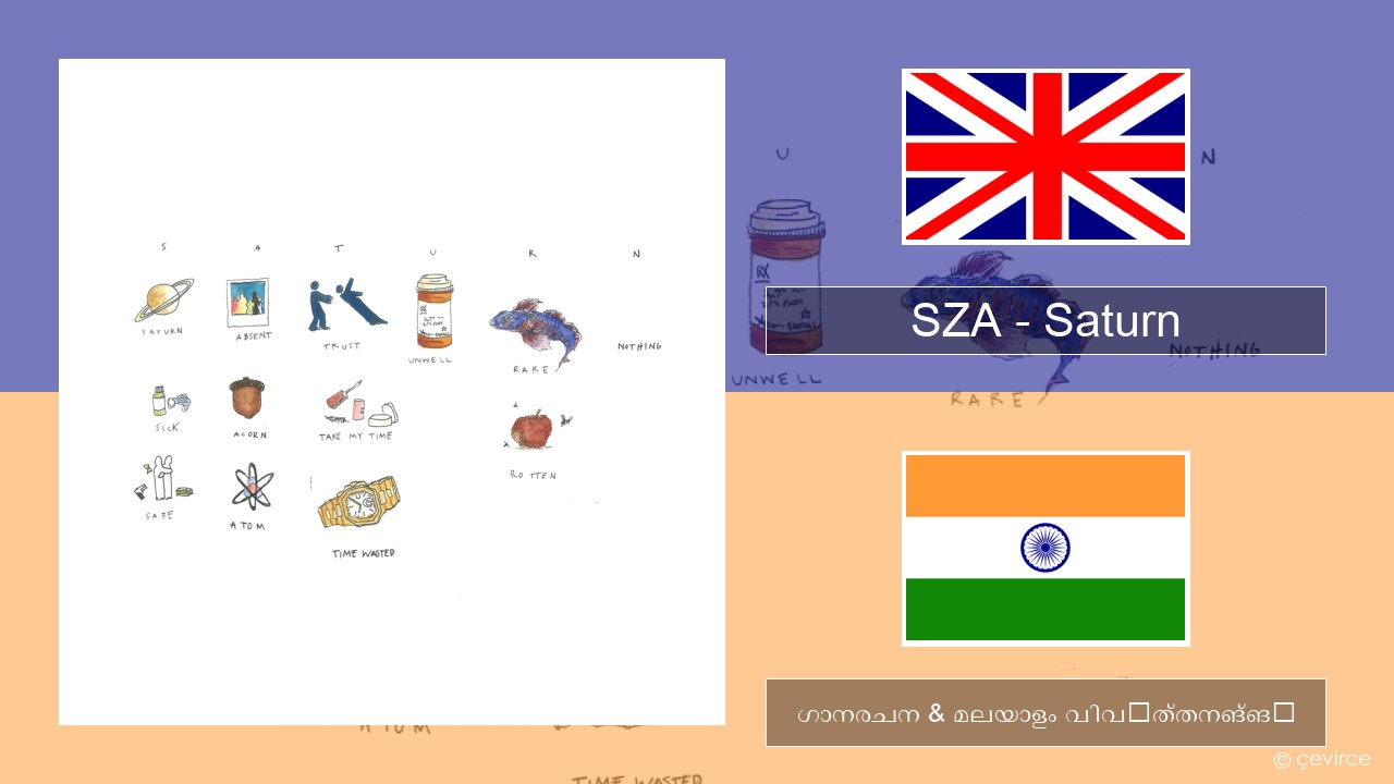 SZA – Saturn ഇംഗ്ലീഷ് ഗാനരചന & മലയാളം വിവർത്തനങ്ങൾ