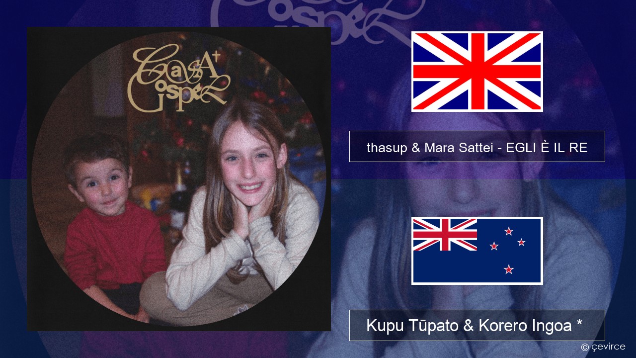 thasup & Mara Sattei – EGLI È IL RE Ingoa *  Kupu Tūpato & Korero Ingoa *