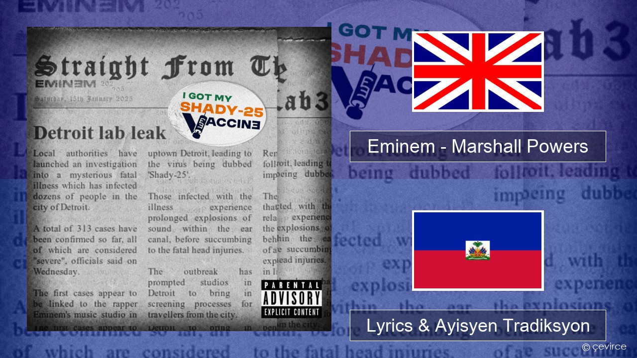 Eminem – Marshall Powers Angle Lyrics & Ayisyen Tradiksyon