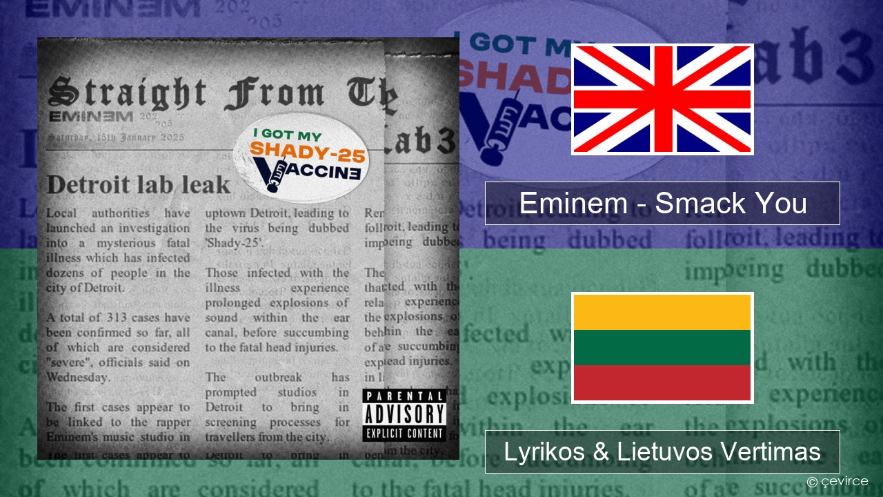 Eminem – Smack You (Suge Knight & Ja Rule Diss) Anglų Lyrikos & Lietuvos Vertimas