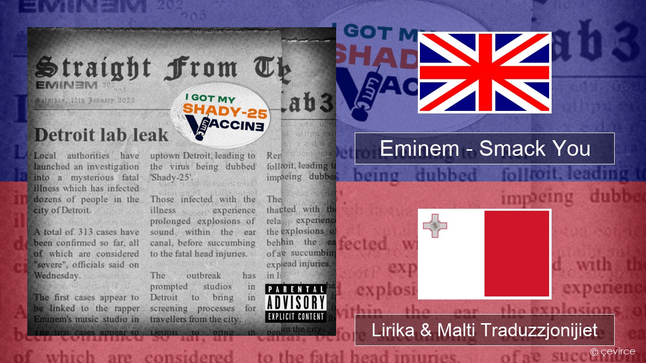 Eminem – Smack You (Suge Knight & Ja Rule Diss) Ingliż Lirika & Malti Traduzzjonijiet