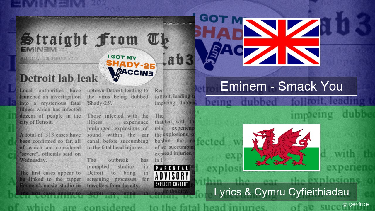 Eminem – Smack You (Suge Knight & Ja Rule Diss) Saesneg Lyrics & Cymru Cyfieithiadau