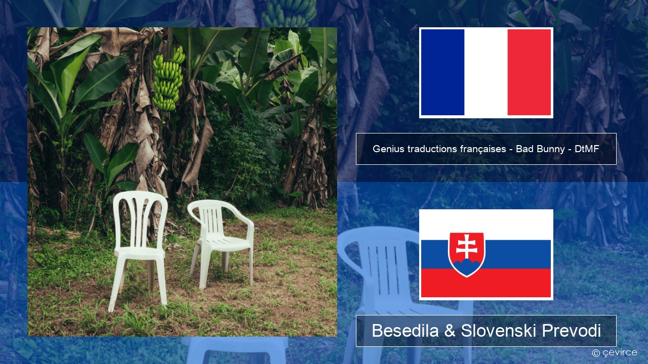 Genius traductions françaises – Bad Bunny – DtMF (Traduction française) Francoski Besedila & Slovenski Prevodi