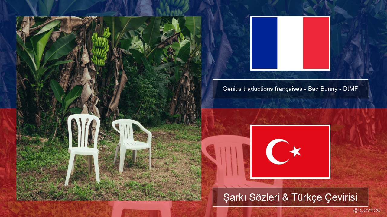 Genius traductions françaises – Bad Bunny – DtMF (Traduction française) Fransızca Şarkı Sözleri & Türkçe Çevirisi