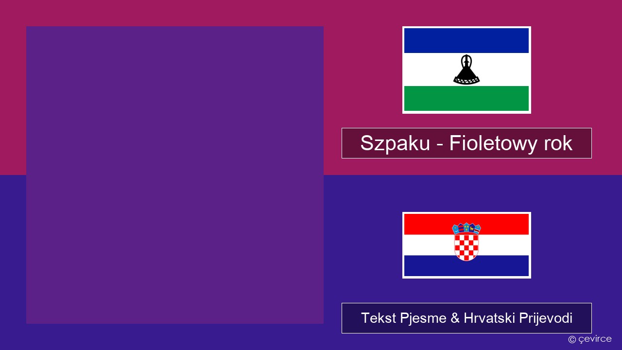 Szpaku – Fioletowy rok Poljski Tekst Pjesme & Hrvatski Prijevodi