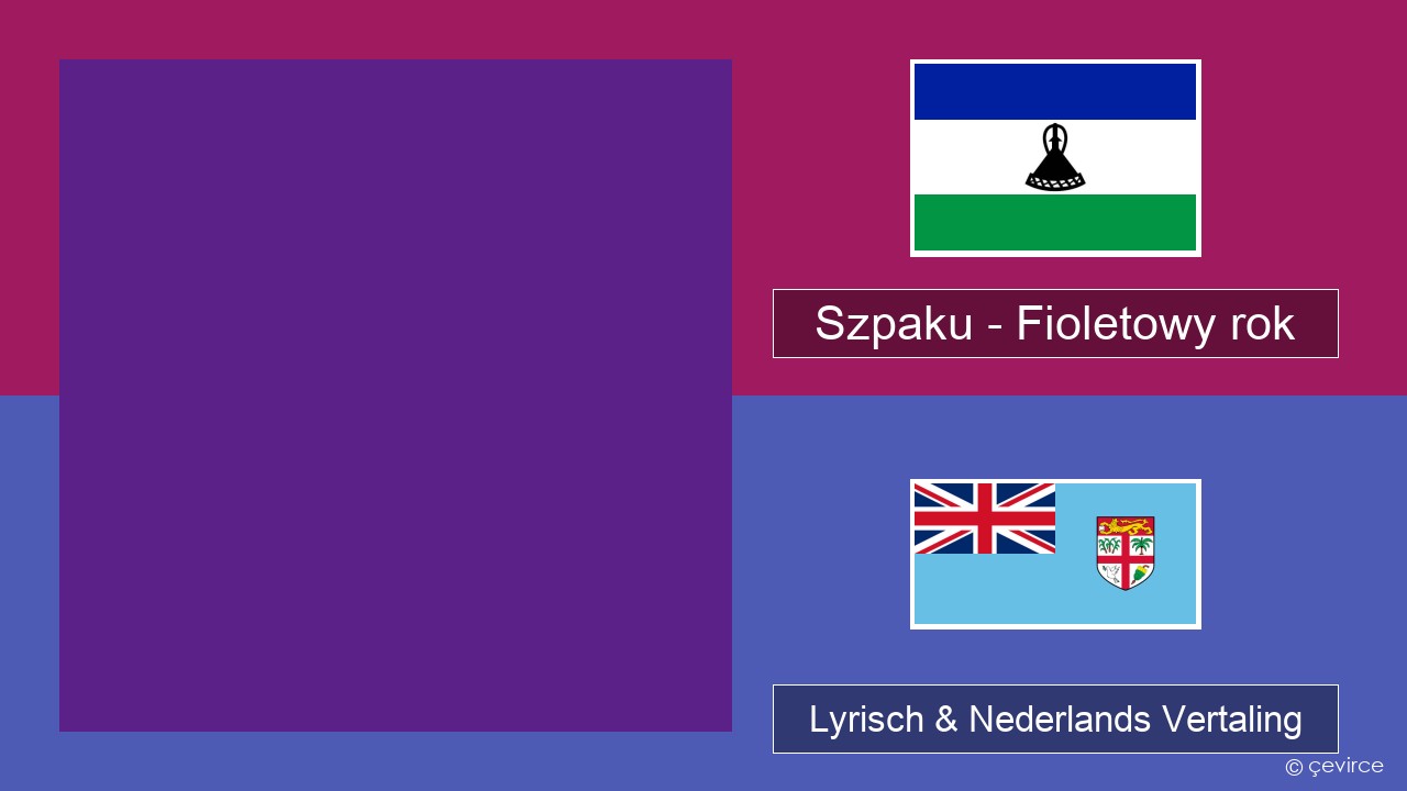 Szpaku – Fioletowy rok Pools Lyrisch & Nederlands Vertaling